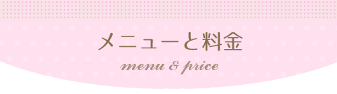 メニューと料金 menu & price